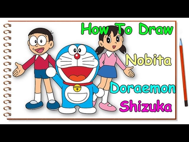 640x480 How To Draw Doraemon, Nobita And Shizuka - Doraemon Drawing
