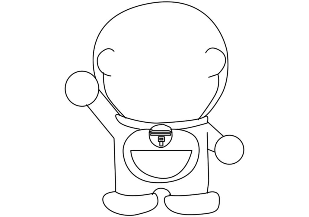 1024x720 How To Draw Doraemon Drawing Easy Phase - Doraemon Drawing
