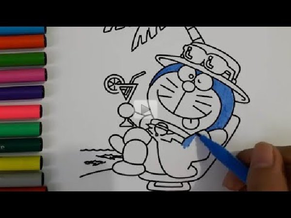 600x450 How To Draw Doraemon Step - Doraemon Drawing