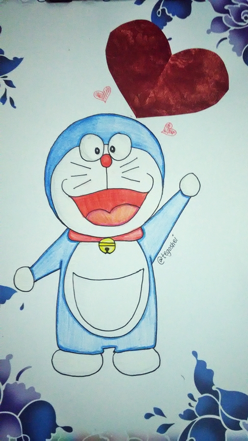 506x900 Let's Draw Doraemon!!! Easy Steps For Kids And Kids - Doraemon Drawing