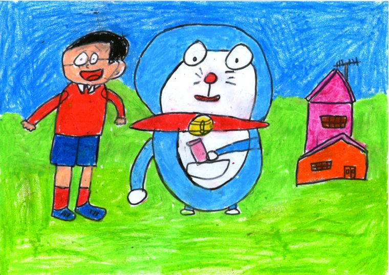 760x537 Doraemon And Nobitha - Doraemon Drawing