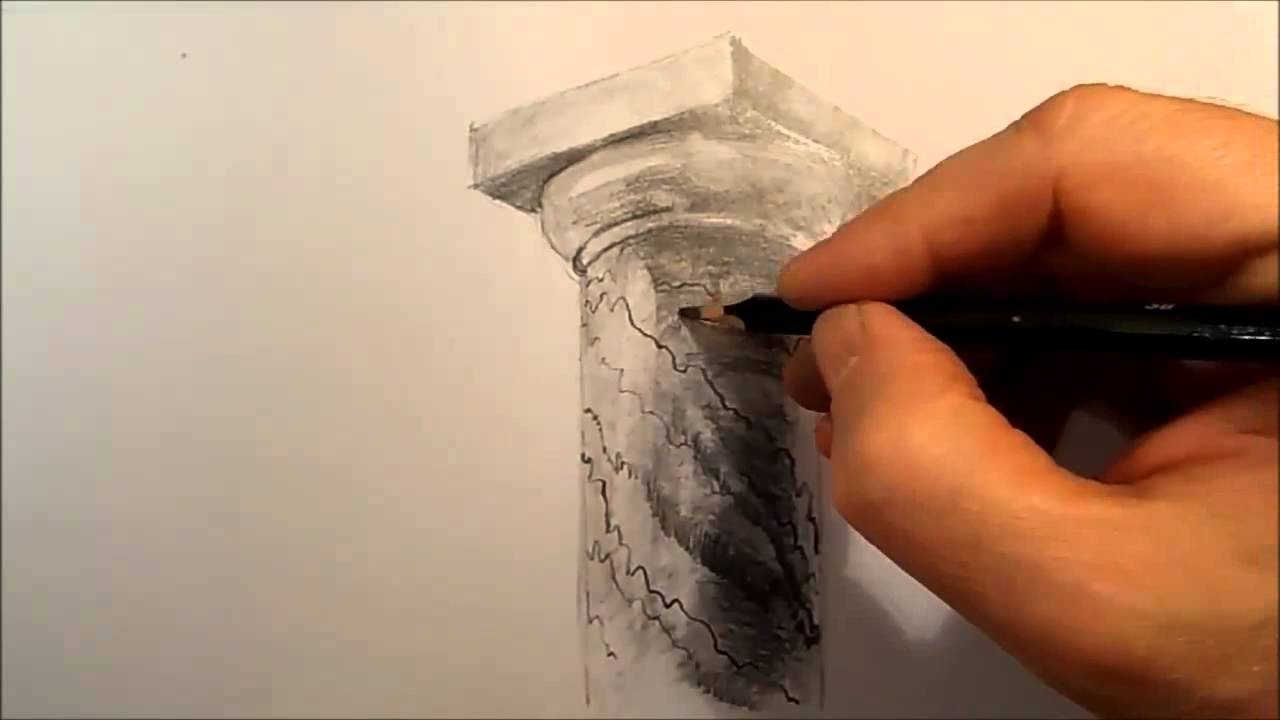 1280x720 drawing a doric column, time lapse - Doric Column Drawing