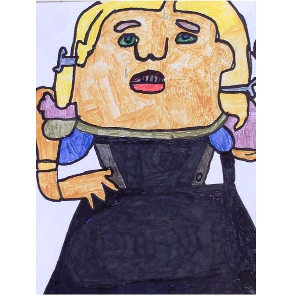 600x600 dorothy goes hollywood mixed media drawing - Dorothy Drawing