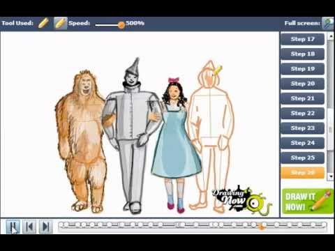 480x360 how to draw the wizard of oz characters - Dorothy Drawing
