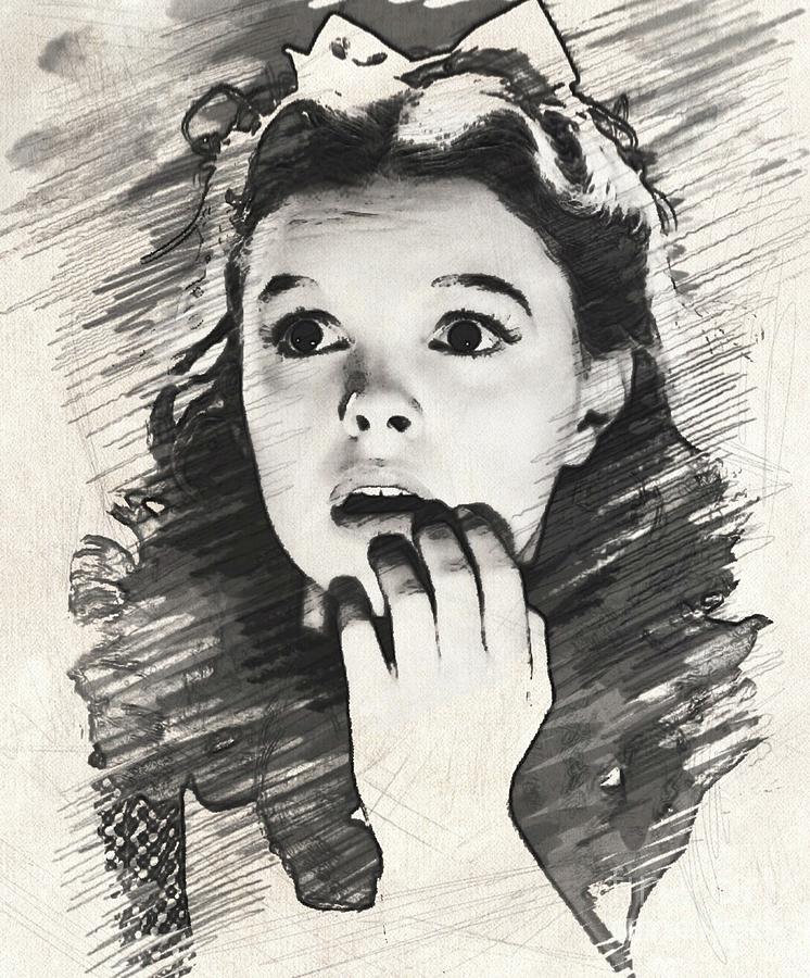 746x900 judy garland as dorothy drawing - Dorothy Drawing