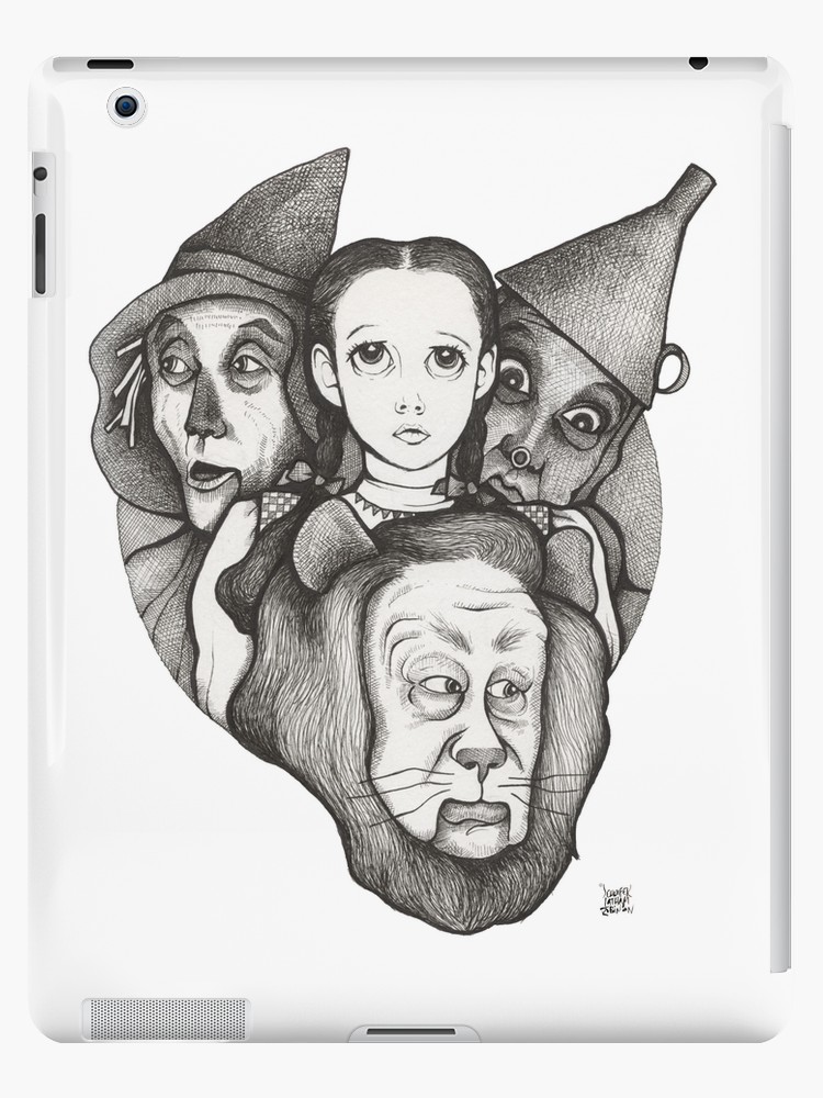 750x1000 the wizard of oz dorothy, scarecrow, tin man, and lion pen - Dorothy Drawing