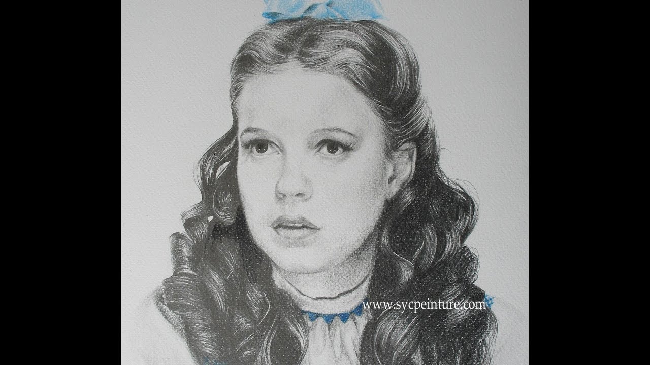 1280x720 Speed Drawing Judy Garland, The Wizard Of Oz - Dorothy Wizard Of Oz Drawing