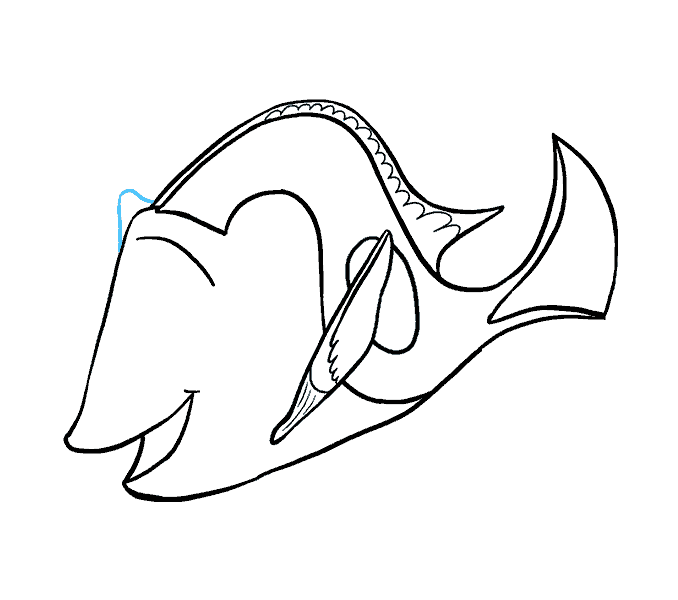 678x600 how to draw dory in a few easy steps easy drawing guides - Dory And Nemo Drawing