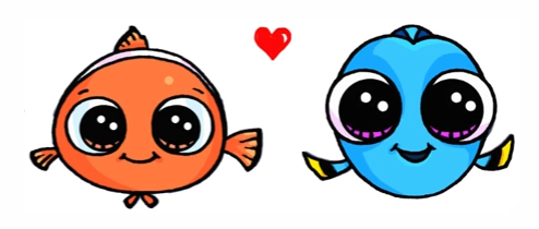 494x210 baby dory nemo disney kawaii disney, kawaii drawings, cute - Dory And Nemo Drawing