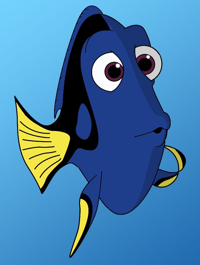 640x850 how to draw dori from finding nemo draw central drawings, dory - Dory Drawing