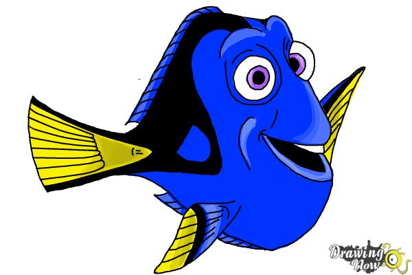 600x400 how to draw dory from finding dory - Dory Drawing