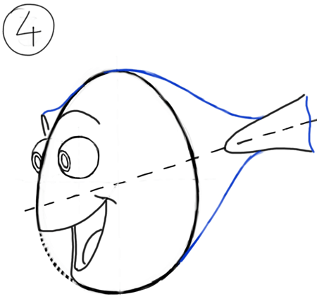 450x424 how to draw dory from pixars finding nemo in easy steps drawing - Dory Drawing