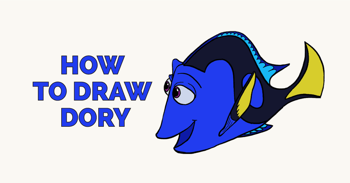 1200x628 how to draw dory in a few easy steps easy drawing guides - Dory Drawing