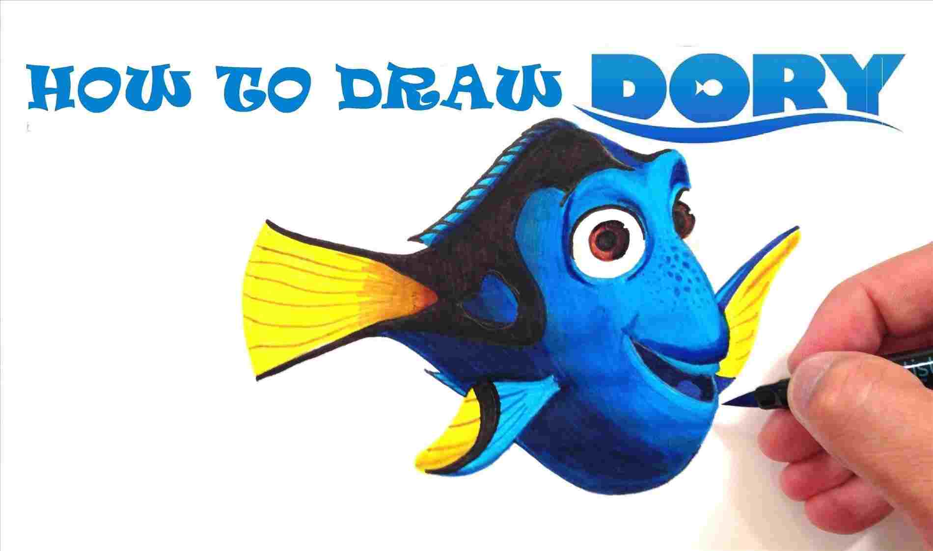 1900x1123 how finding dory drawing to draw dory from finding - Dory Drawing