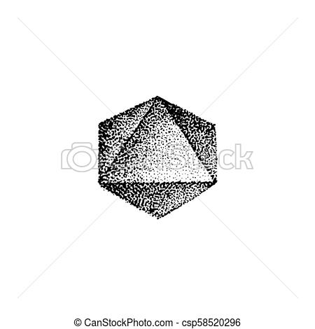 450x470 Hand Drawn Dotart Blackwork Illustration Vector Monochrome Black - Dot Art Drawing