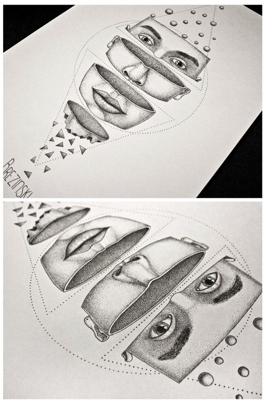 535x815 inspiring examples of pointillism - Dot Art Drawing