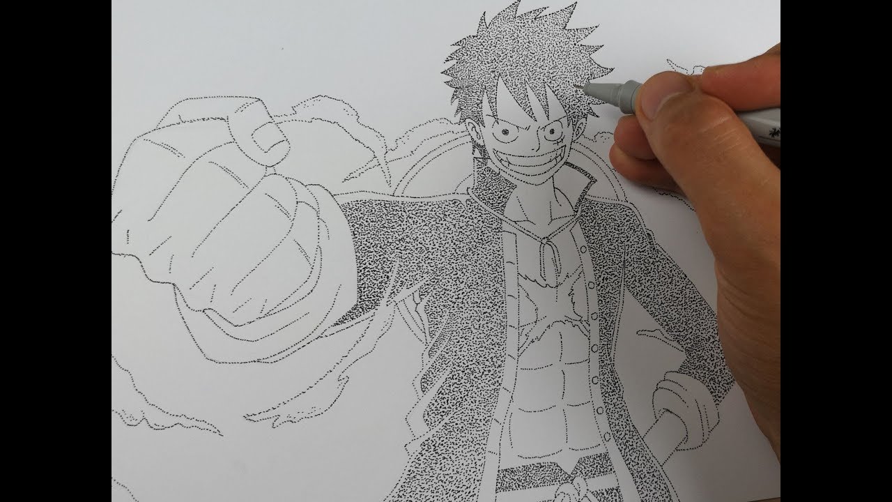 1280x720 the luffy dot art challenge! drawing with million dots - Dot Art Drawing