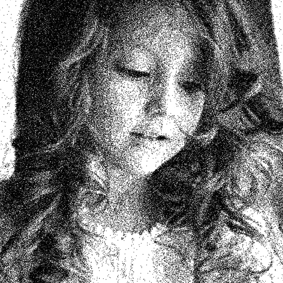 900x900 dot drawing effect - Dot Drawing