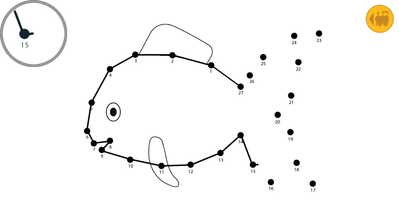 1280x720 Kids Connect The Dots Game Fish - Dot Drawing For Kid
