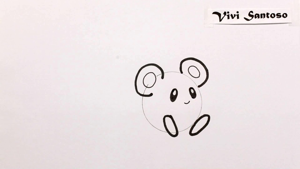 1280x720 Kids' Tutorial How To Draw Cute Mouse Polka Dot Azurill - Dot Drawing For Kid