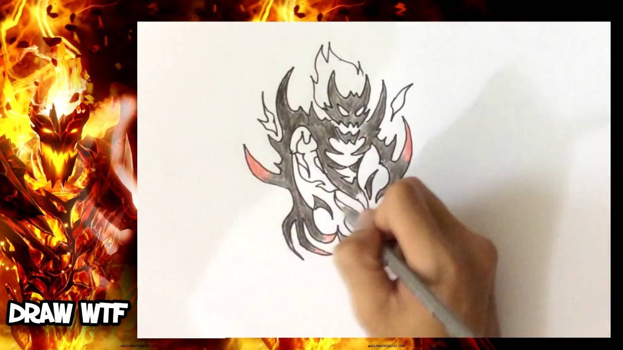 Как нарисовать shadow fiend