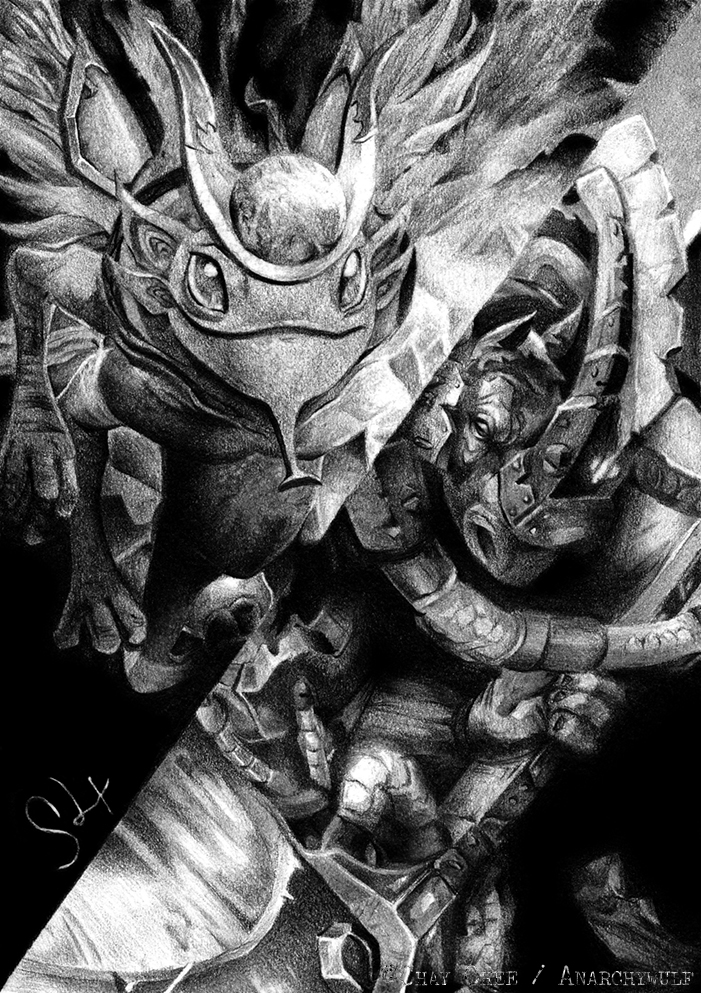 701x993 my drawing of puck magnus - Dota 2 Drawing