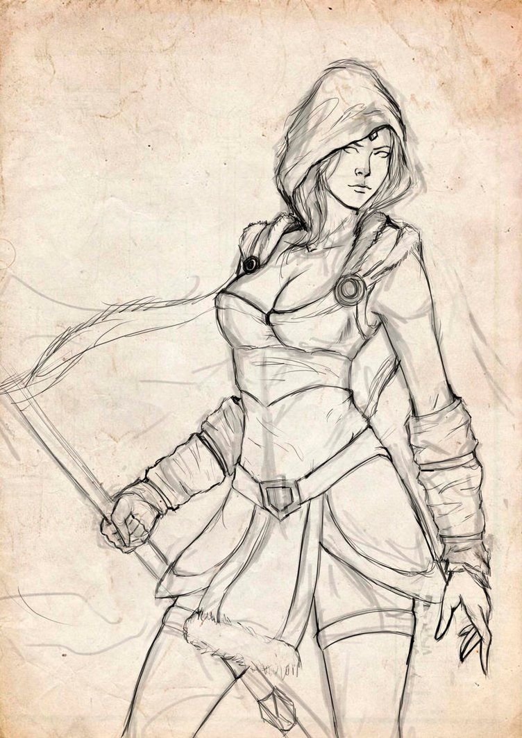 752x1063 sketch crystal maiden dota - Dota 2 Drawing