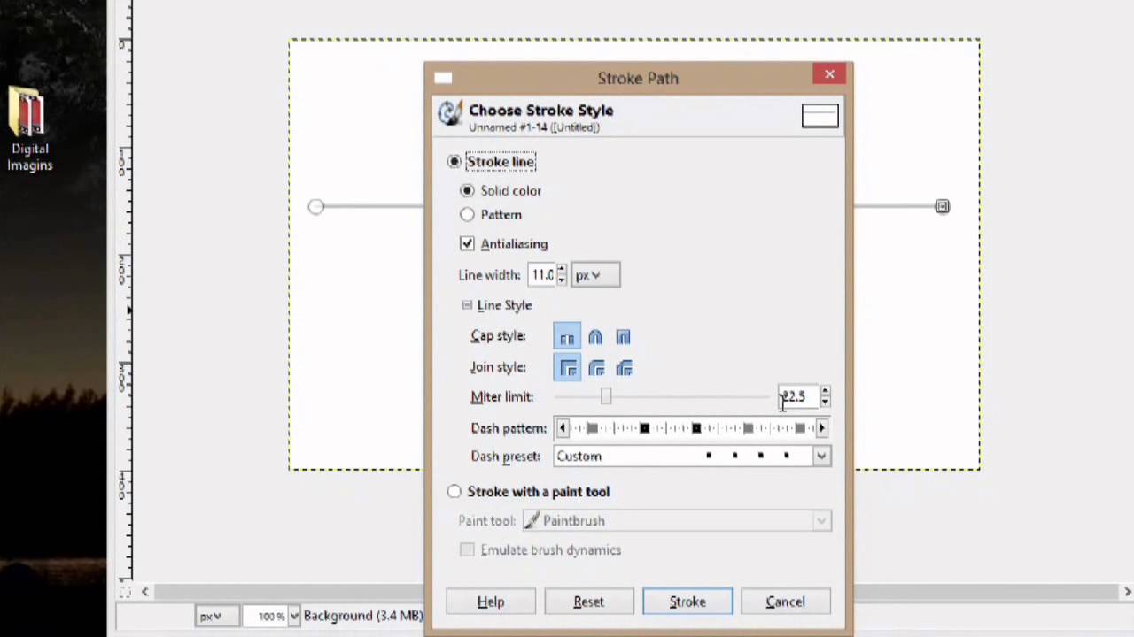 1280x720 Making Dotted Lines In Gimp Digital Imaging - Dotted Line Drawing