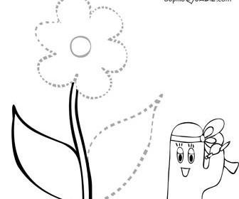 336x280 Finish The Drawing Sophie And Sadie - Dotted Line Drawing