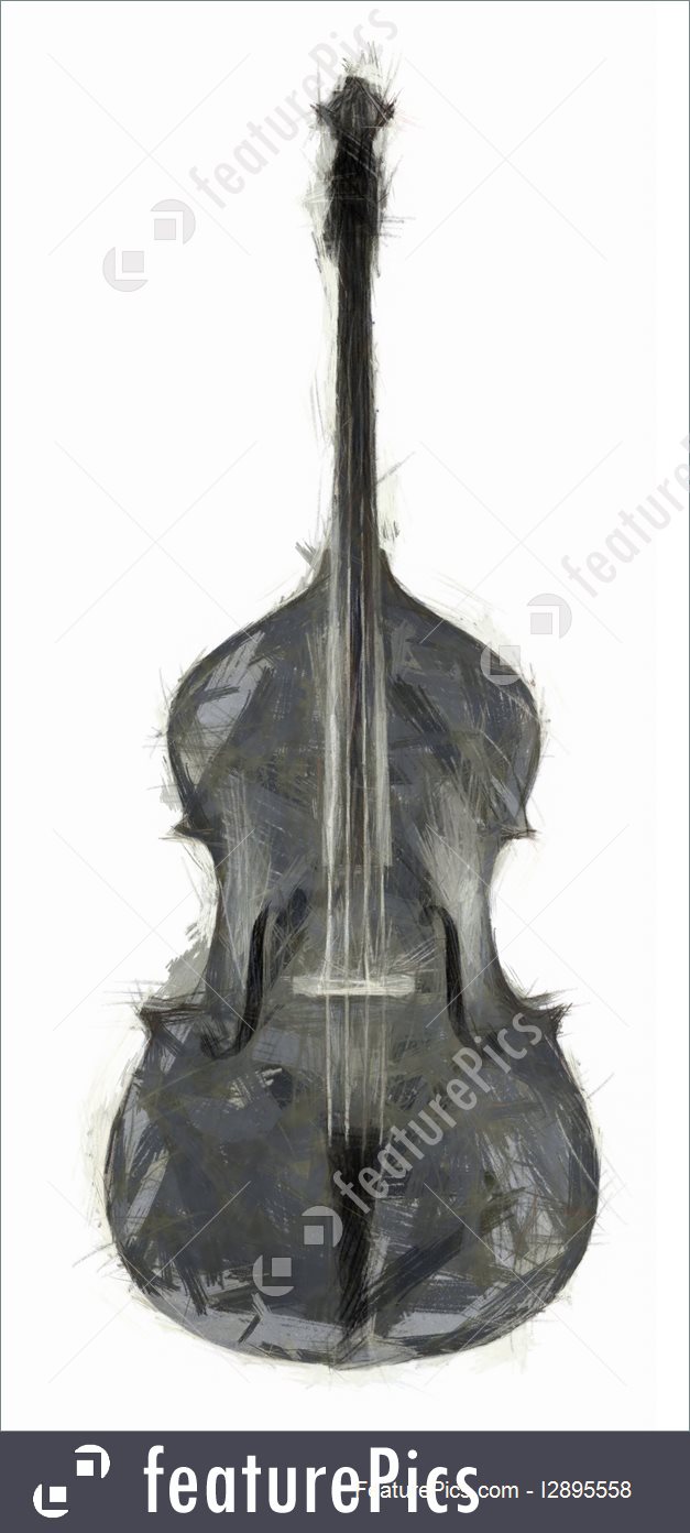 627x1392 Double Bass Drawing Picture - Double Bass Drawing