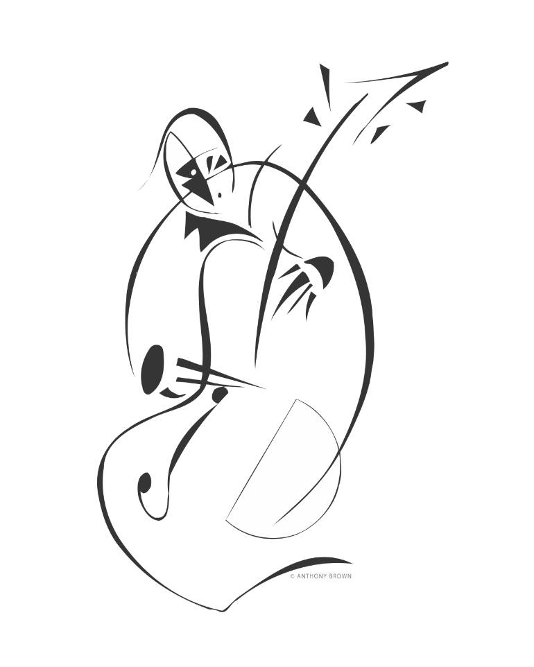 770x962 Double Bass Drawing - Double Bass Drawing