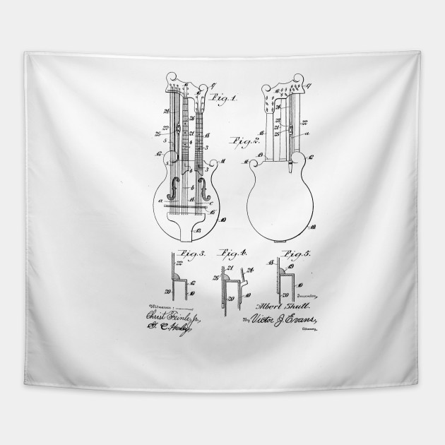 630x630 Double Bass Guitar Vintage Patent Hand Drawing - Double Bass Drawing
