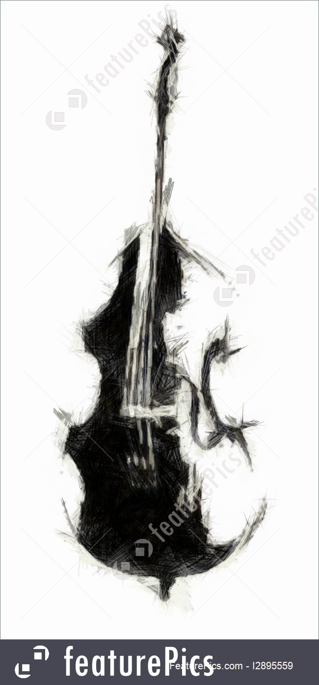 650x1392 Picture Of Double Bass Drawing - Double Bass Drawing