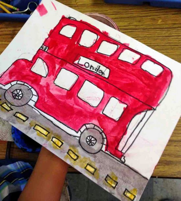633x700 Double Decker Bus Art Projects For Kids - Double Decker Bus Drawing