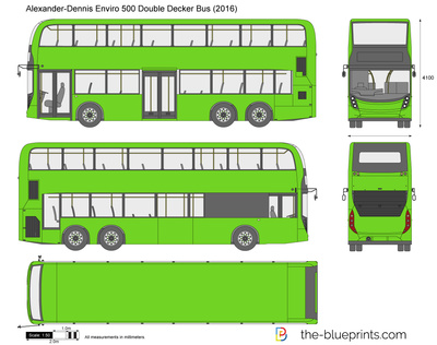 400x316 Alexander Dennis Enviro Double Decker Bus Vector Drawing - Double Decker Bus Drawing