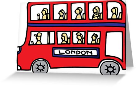 441x283 London Bus Doodle Art - Double Decker Bus Drawing
