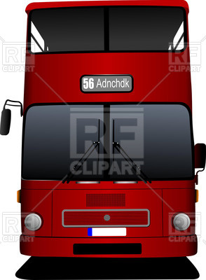 294x400 London Double Decker Bus - Double Decker Bus Drawing