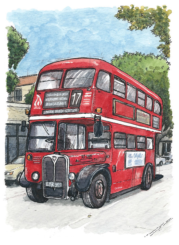 Double Decker Bus Drawing at Explore collection of