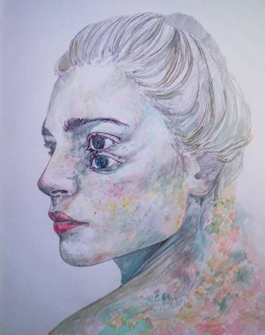 375x474 Double Eyes Drawing - Double Drawing