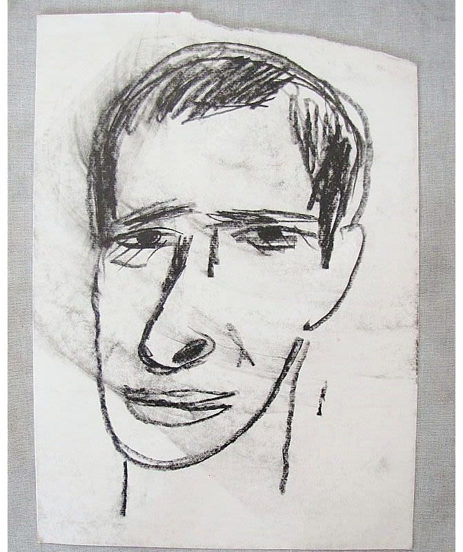 671x800 Bidspirit Auction Menashe Kadishman, Coal Drawing Double - Double Face Drawing