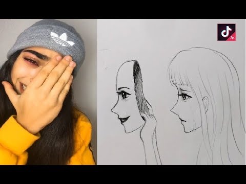 480x360 Double Face Challenge Musically Tiktok Compilation - Double Face Drawing