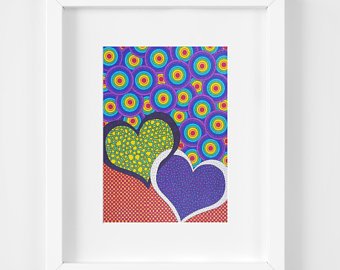 340x270 Double Heart Drawing Etsy - Double Heart Drawing