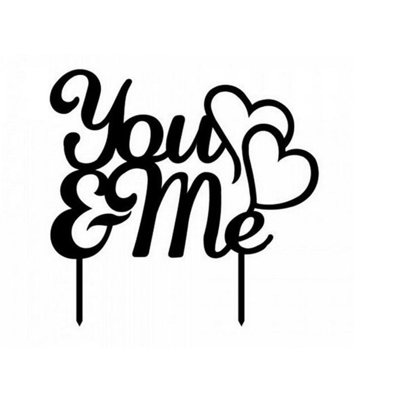 800x800 Wedding Cake Topper - Double Heart Drawing