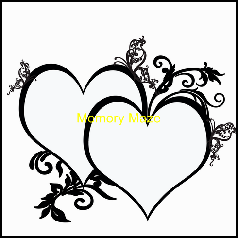 490x490 Double Heart X Memorymaze - Double Heart Drawing