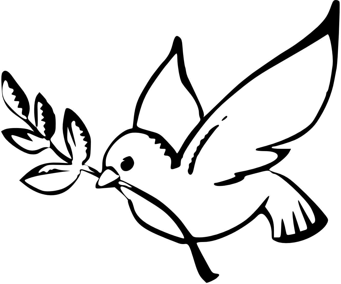 1331x1109 Peace Clipart Cartoon Hand For Free Download And Use - Dove Cartoon Drawing