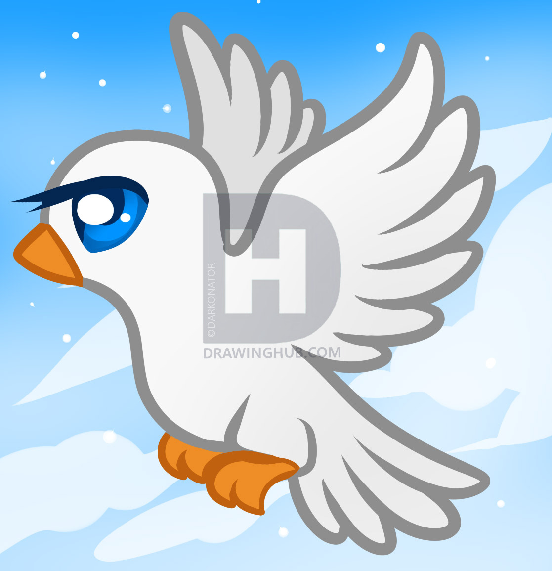 1117x1155 How To Draw A Dove For Kids, Step - Dove Drawing