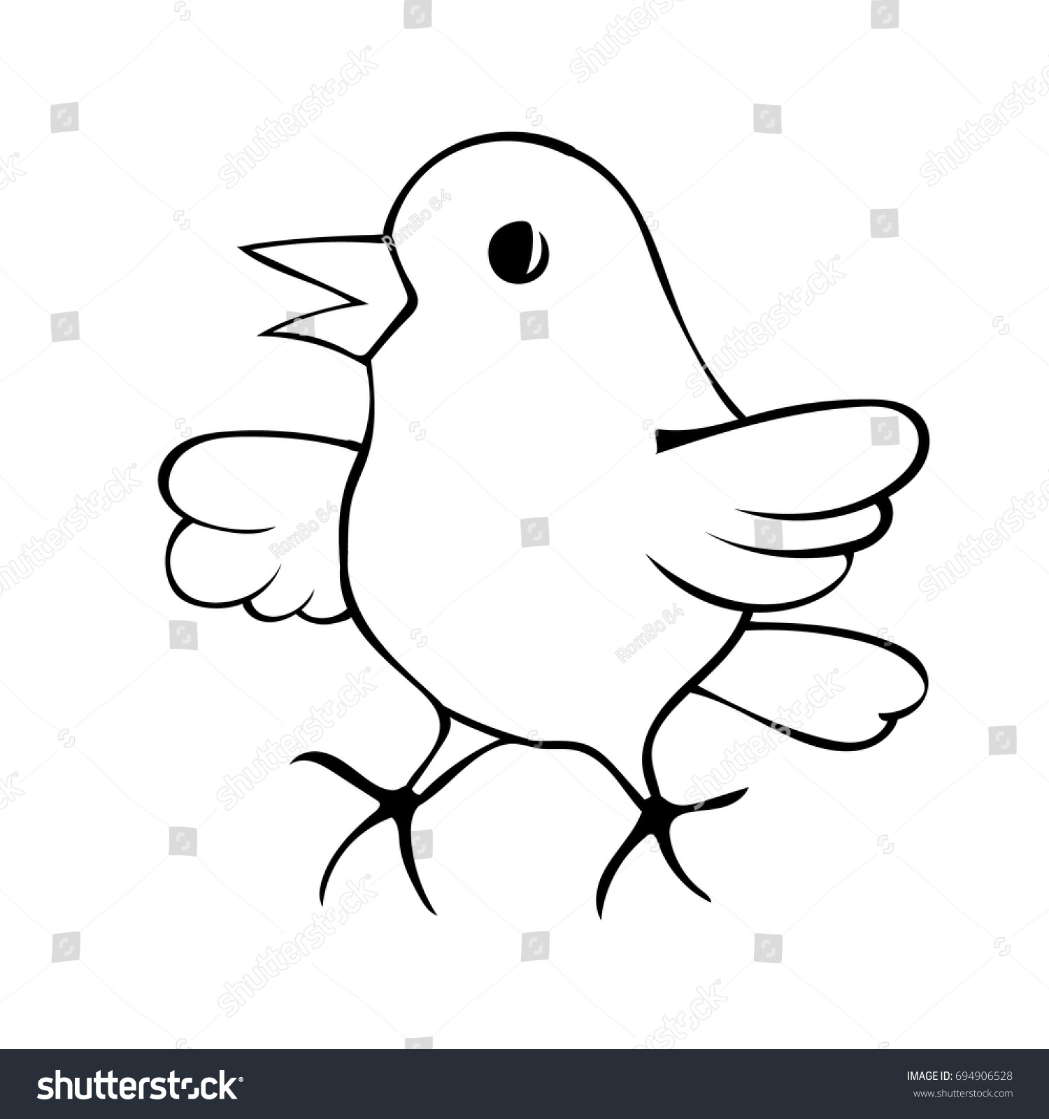 1500x1600 Simplified Bird Outline Drawing Clipart Dove - Dove Drawing Outline