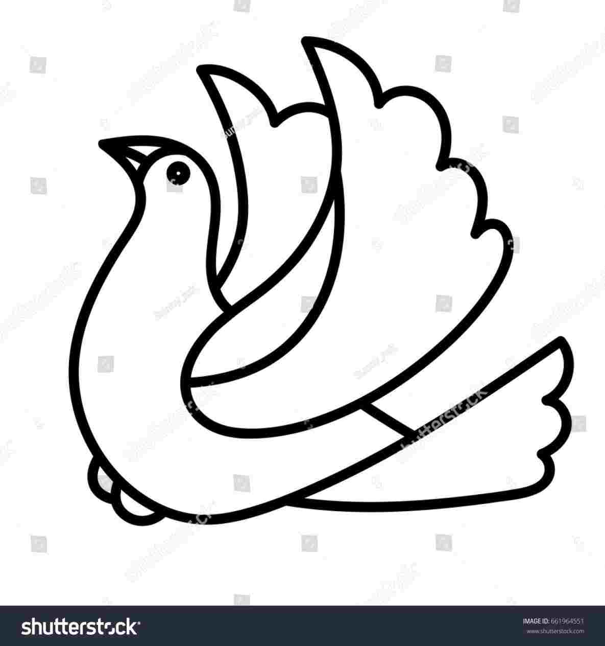 1185x1264 Bird Outline Icons Png Free And Downloadsrhiconspngcom Dove Simple - Dove Drawing Outline