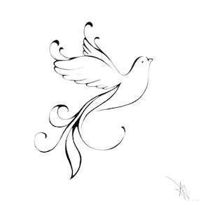 300x300 Drawings Of Dove, Free Download Clipart - Dove Drawing Pictures