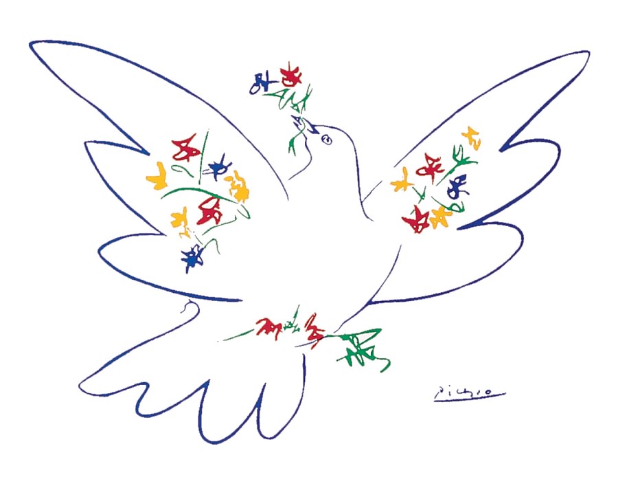 900x707 Dove Of Peace - Dove Line Drawing